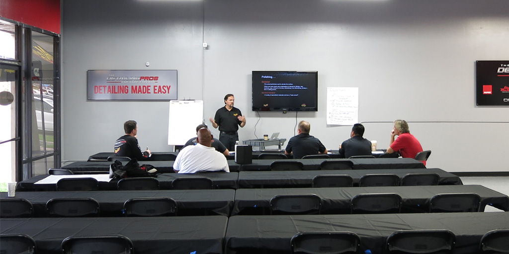 TDP's Mel Craig and Meguiar's Jason Rose doing their final preparation for the 2013 California Car Care Expo Show