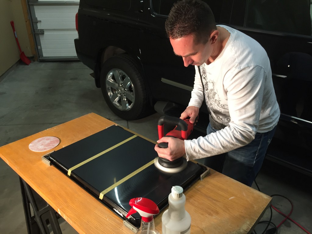 Chad Raskovich testing Griot's BOSS System for controlled defect removal