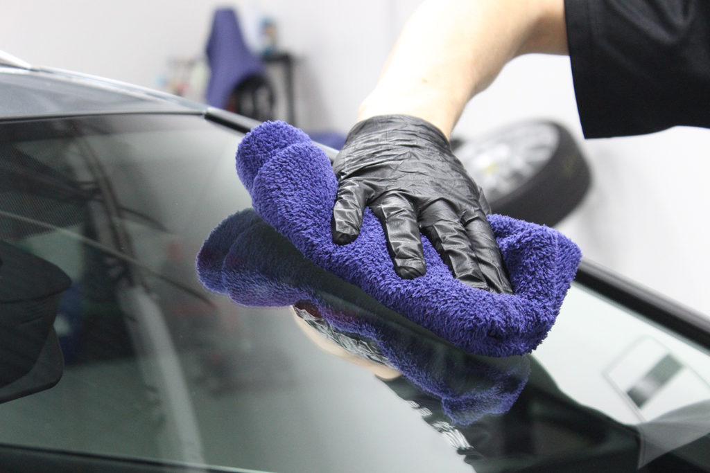 wipe Repel residue off with clean microfiber towel