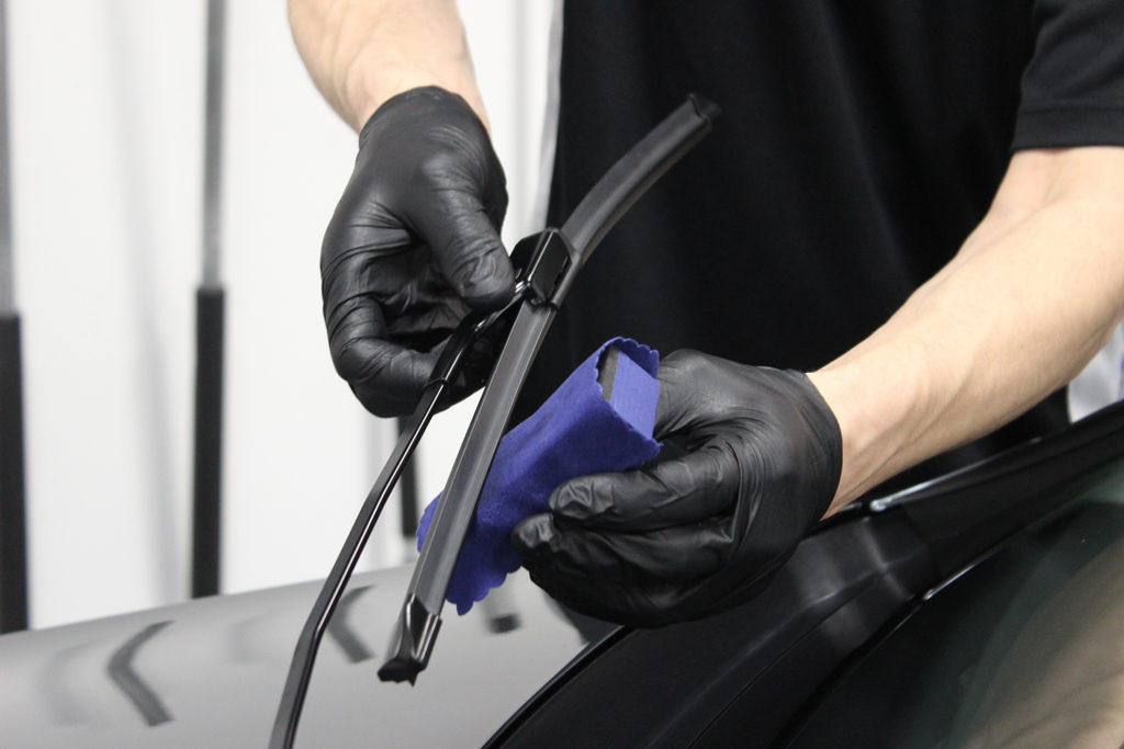 Apply repel to wiperblades