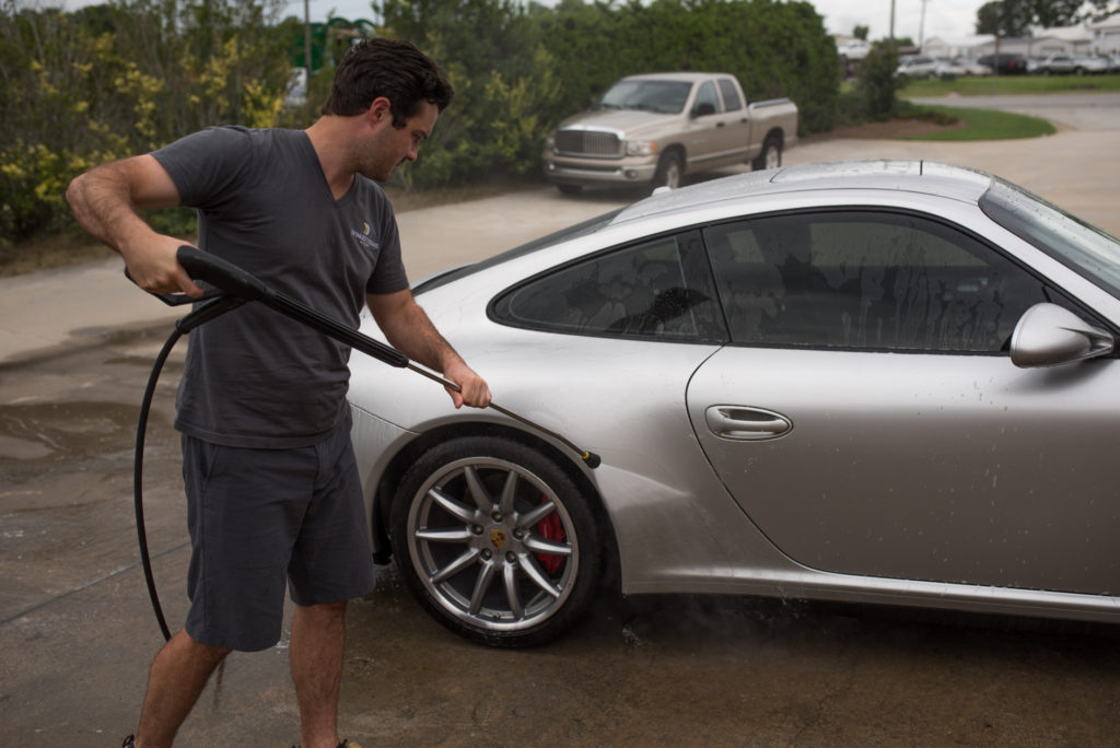 Porsche 911 paint wash