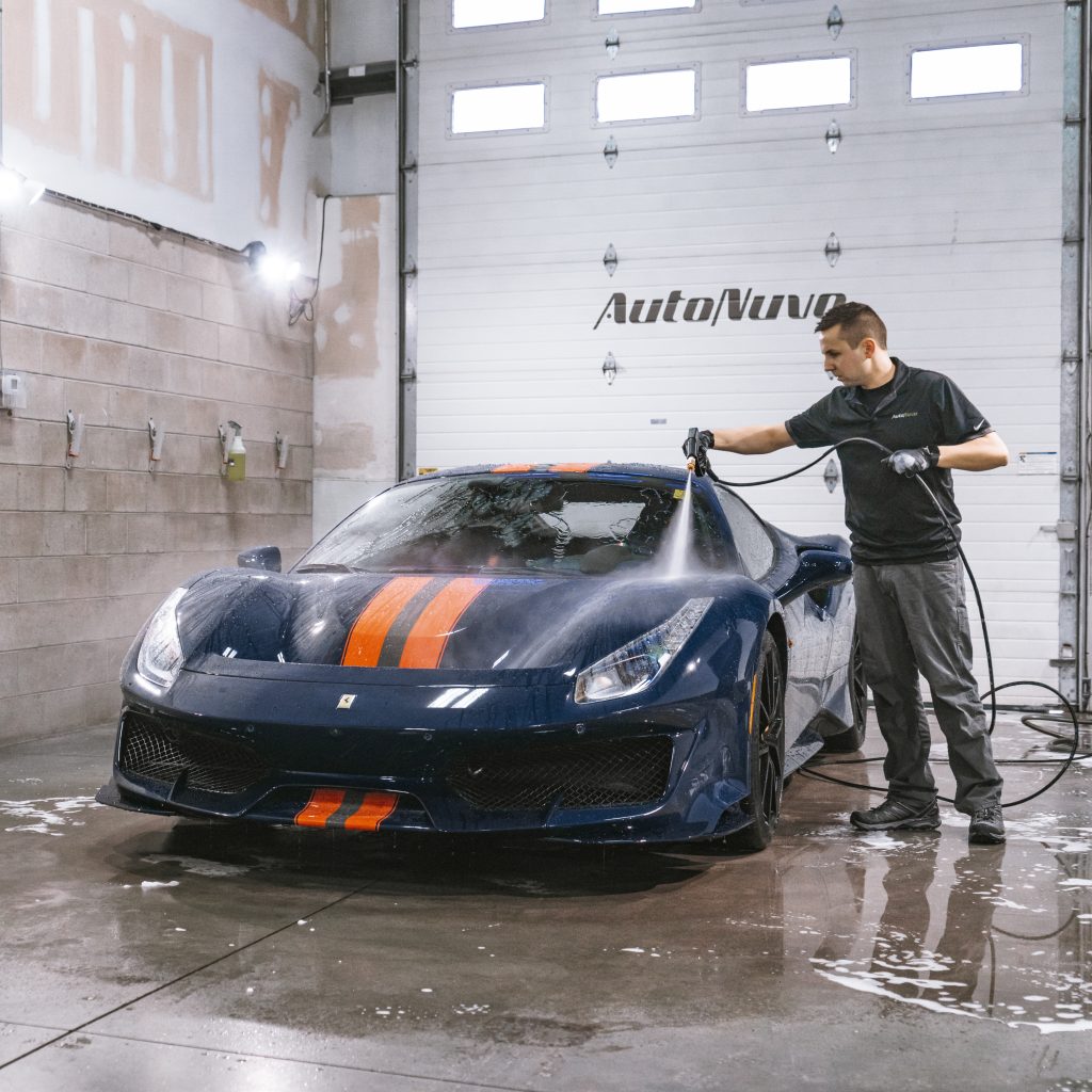 Ferrari Pista- initial rinse