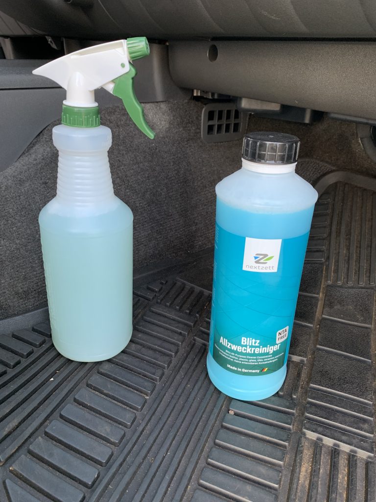 nextzett Blitz diluted in spray bottle