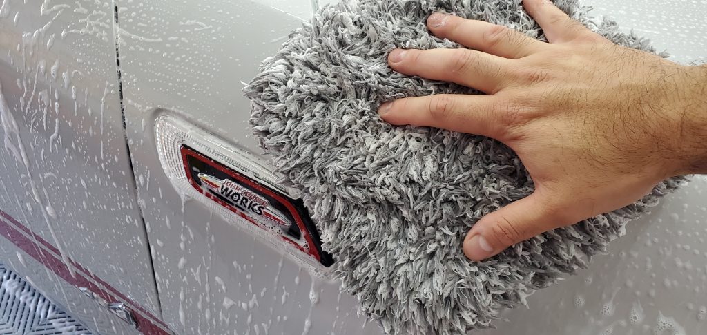washing the paint