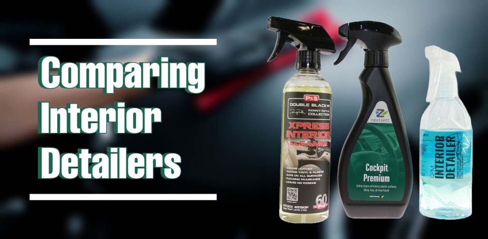P&S XPRESS Interior Cleaner, Nextzett Cockpit Premium and Gyeon Interior Detailer