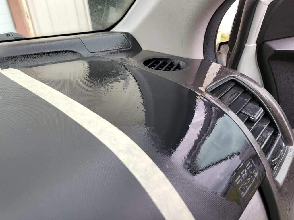 Gyeon Interior Detailer on Dashboard