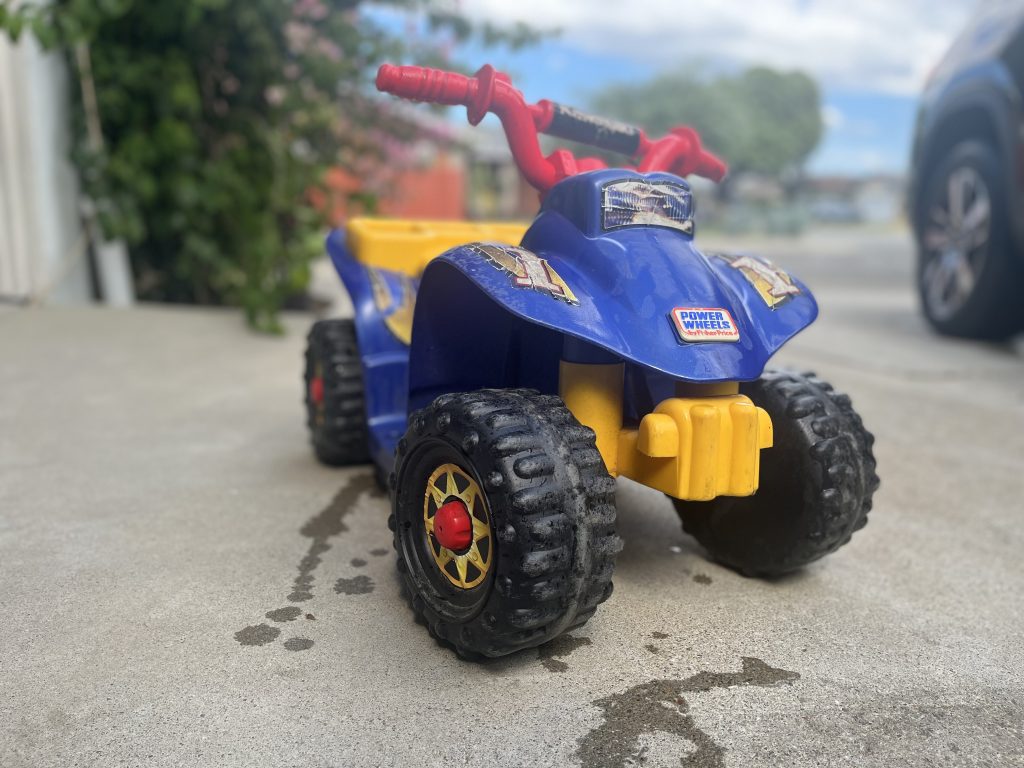 Power Wheels Lil’ Kawasaki Ninja before