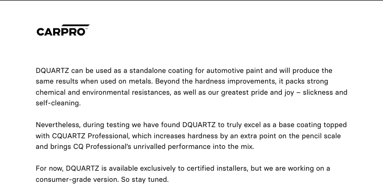CarPro D.Quartz 2