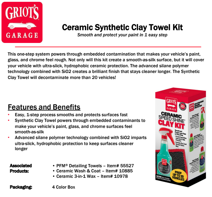 Ceramic Synthetic Clay Towel Kit