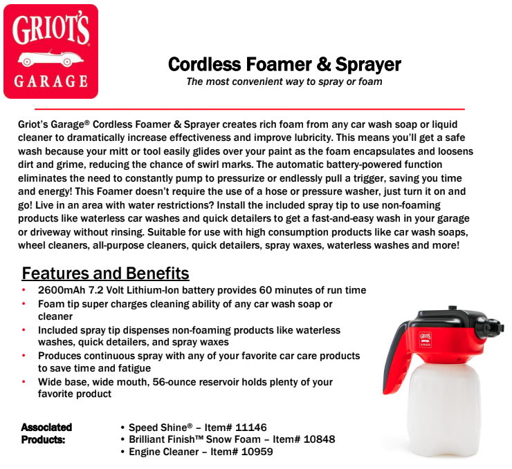 Cordless Foamer & Sprayer