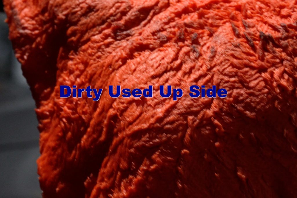 Dirty microfiber side