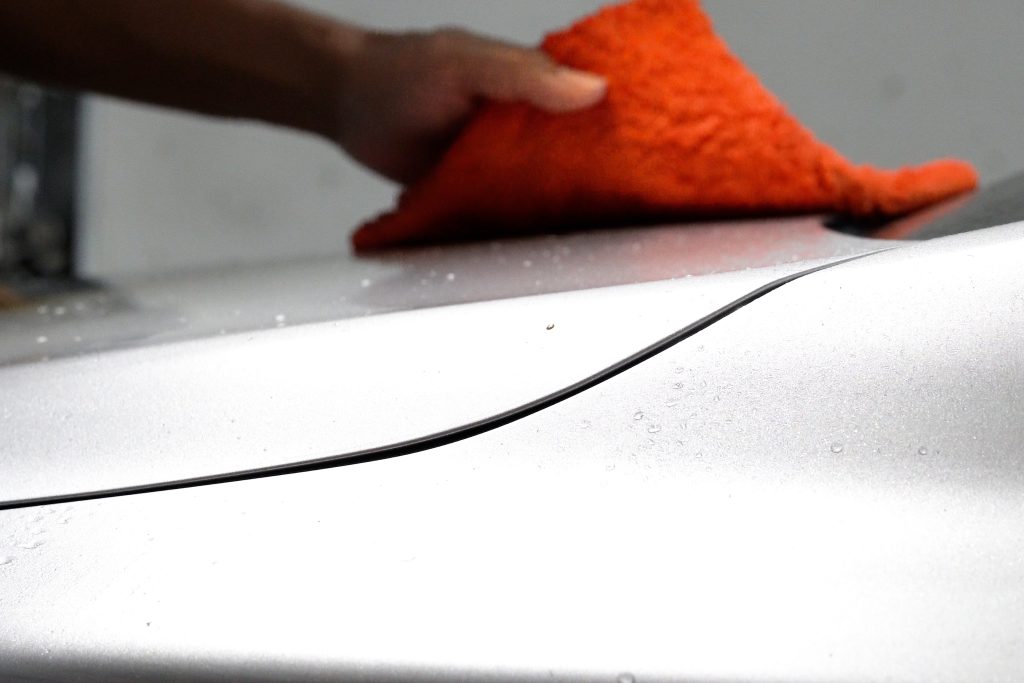 one swipe of a microfiber
