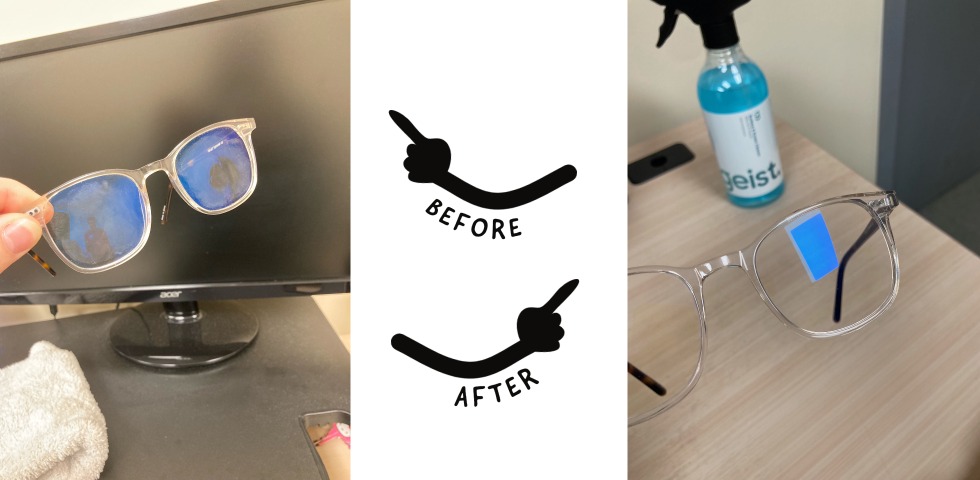 Glasses Before and After Cleaning
