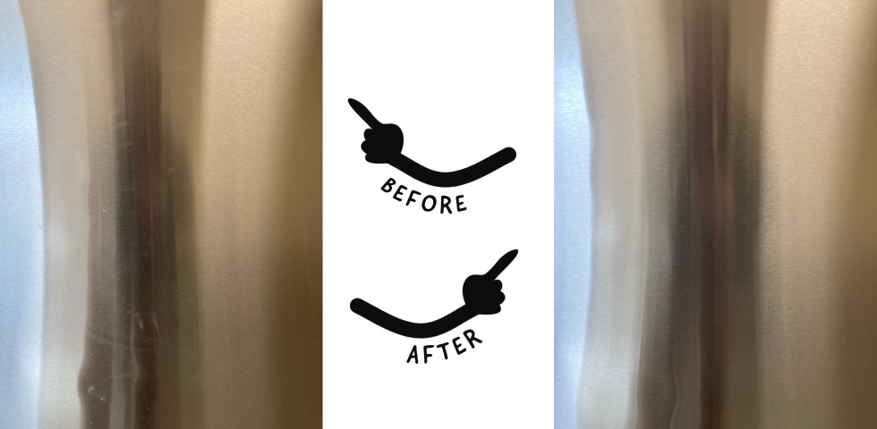 Refrigerator Before and After Cleaning