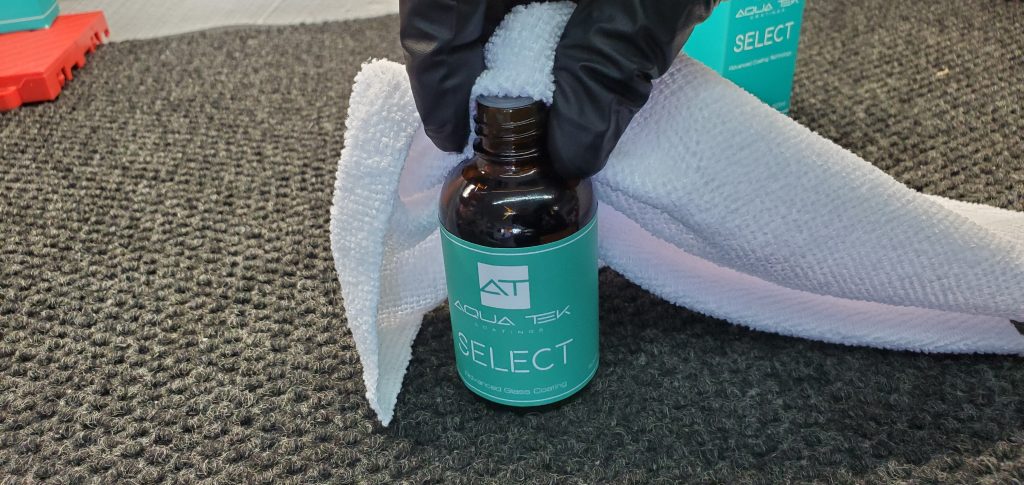 Wipe your bottle cap and top of the bottle after use to avoid residue to harden and avoid chards of coating getting onto your pad the next use