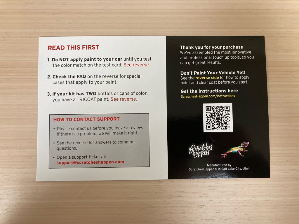 #ScratchesHappen Card Front