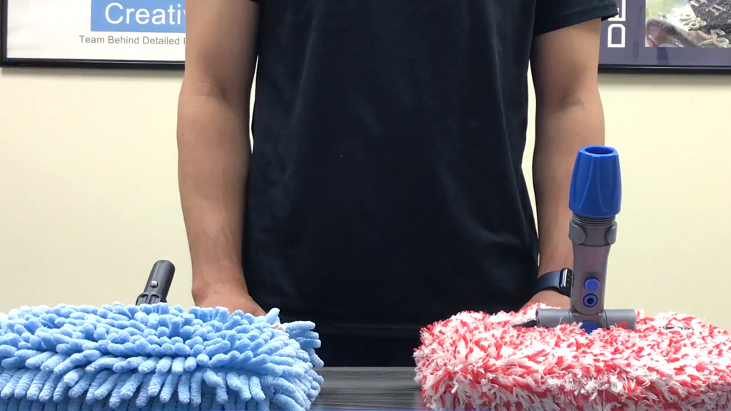 Autofiber Mitt on a Stick Assembly - Heads and Covers