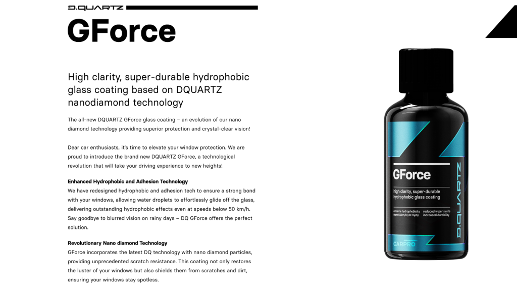 CarPro Dquartz GForce