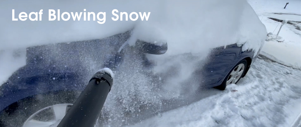 Leaf Blowing Snow Off Your Car
