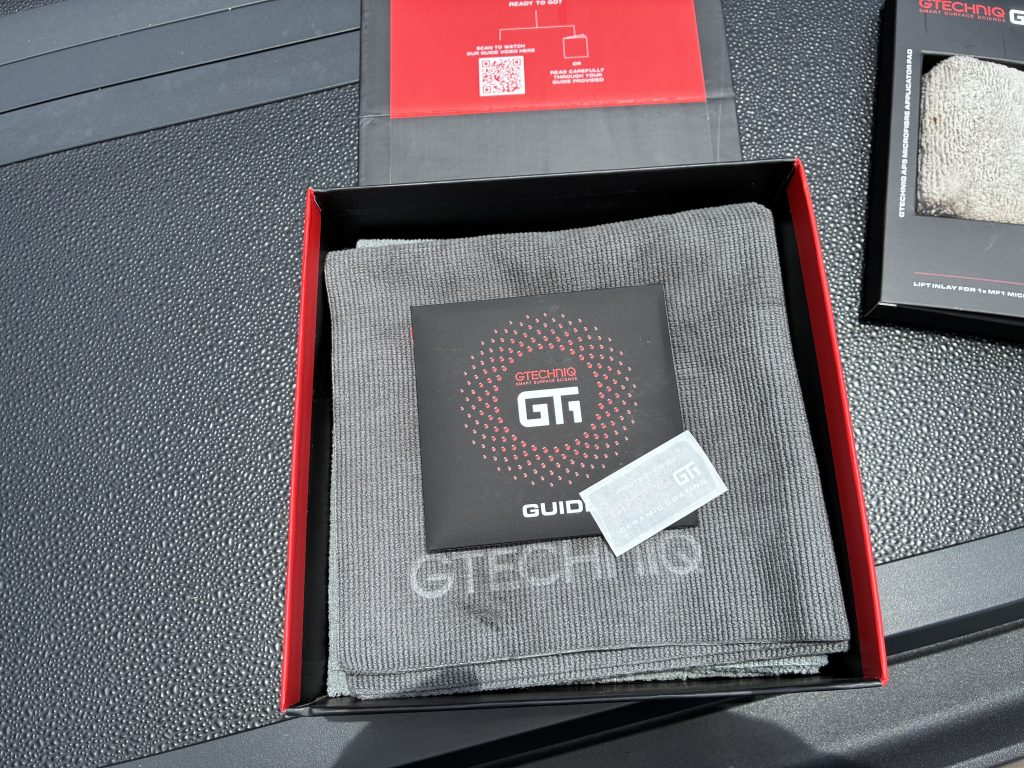 Gtechniq GT1 Coating Kit Guide and Sticker