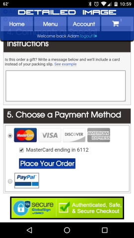 Charge a credit card