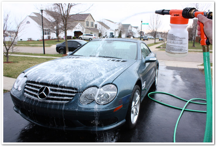 Chemical Guys Citrus Wash in a foam gun