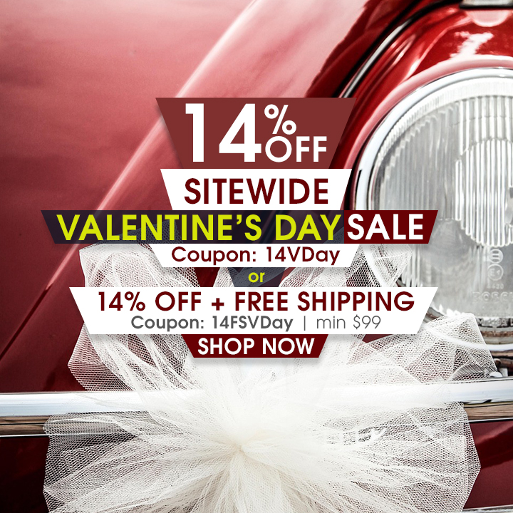 14% Off Sitewide Valentine's Day Sale Coupon 14VDay or 14% Off Plus Free Shipping Coupon 14FSVDay Min $99 - Shop Now