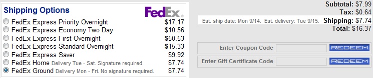 Detailed Image Shipping Estimates