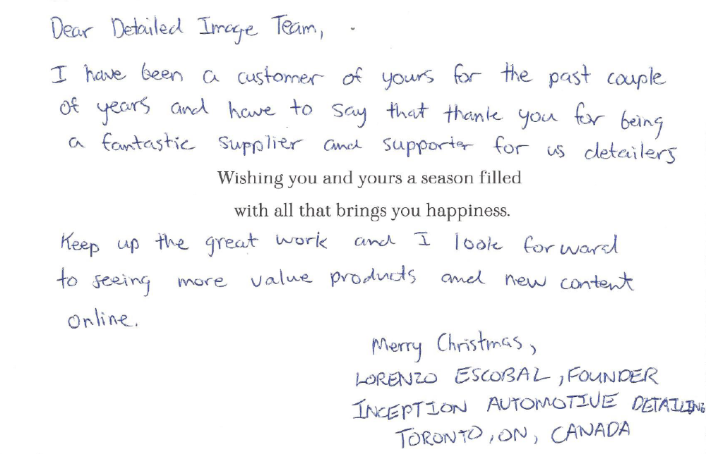 Inception Automotive Detailing Testimonial