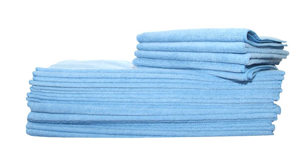 DI Microfiber All Purpose Towel Blue 16" x 16" BULK 24x