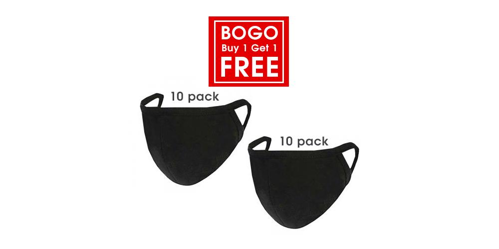 Buy 1 Get 1 Free Face Mask Cotton Reusable 10 pack