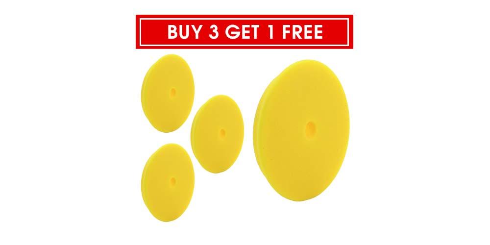 Rupes Buy 3 Get 1 Free DA Fine Polishing Foam Pad Yellow 7"