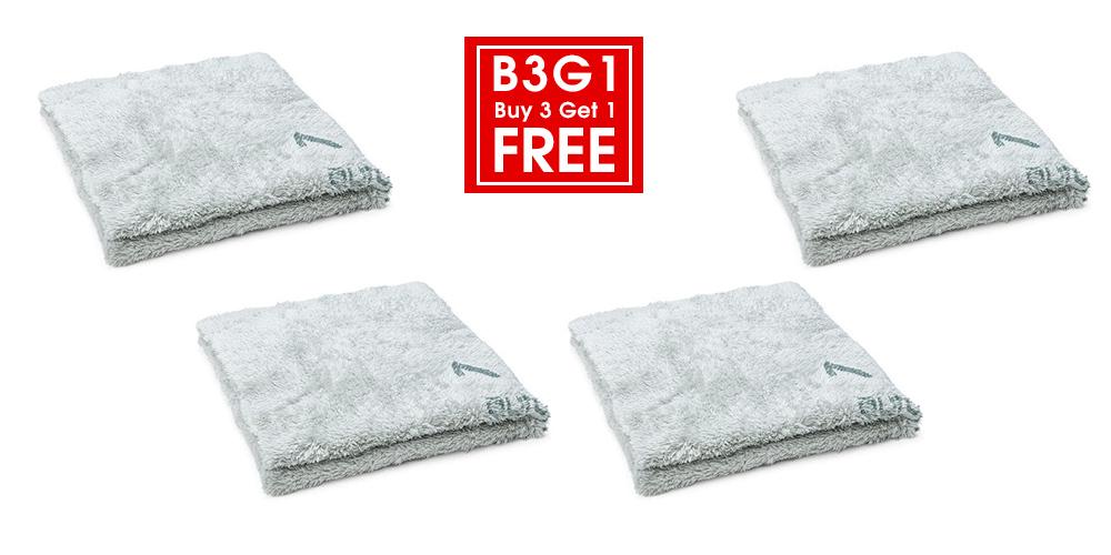 Autofiber Buy 3 Get 1 Free Quadrant Wipe Plush Gray