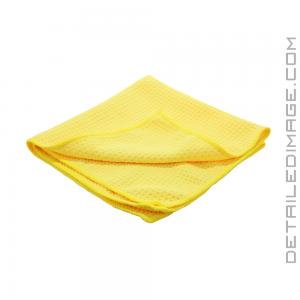 DI Microfiber Waffle Weave Glass Cleaning Towel Yellow - 16" x 16"