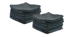 Diamond Glass Towel Black 16" x 16" BULK 48x