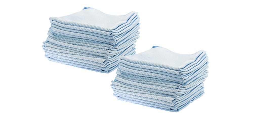 The Rag Company Diamond Glass Towel Blue 16" x 16" BULK 48x