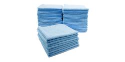 The Rag Company Edgeless 300 Microfiber Light Blue 16" x 16" BULK 50x