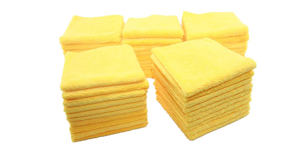 Autofiber Elite Edgeless Microfiber Towel Gold - 16" x 16" BULK 50x