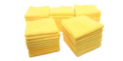 Elite Edgeless Microfiber Towel Gold - 16" x 16" BULK 50x