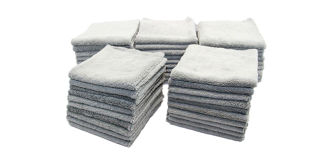 Autofiber Elite Edgeless Microfiber Towel Gray - 16" x 16" BULK 50x