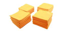 The Rag Company Pearl Coating Towel Orange - 16" x 16" BULK 48x