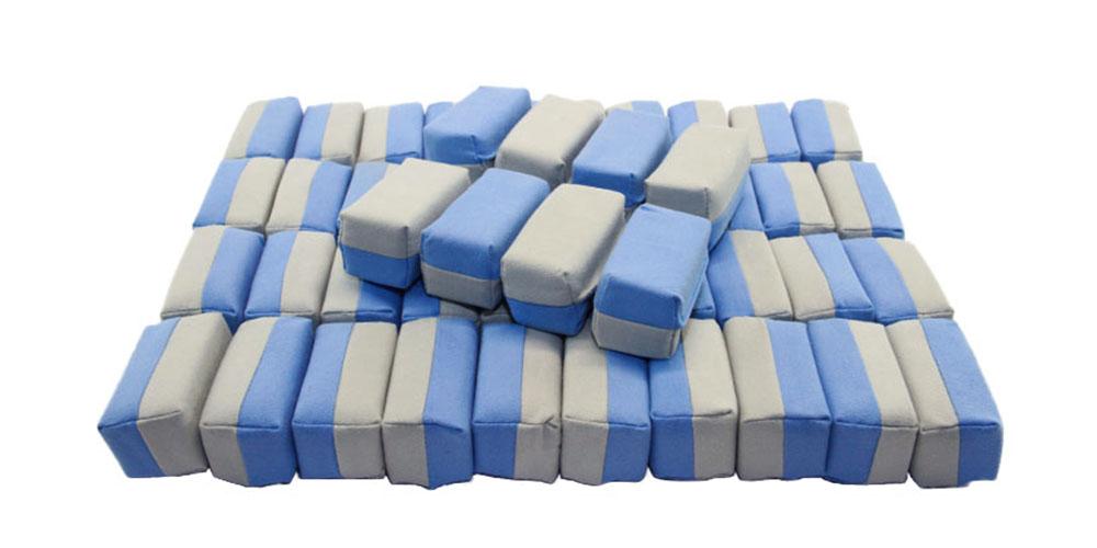 Autofiber Saver Applicator Mini Suede Blue and Gray BULK 48x