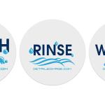 Wash, Rinse, and Wheels Bucket Stickers